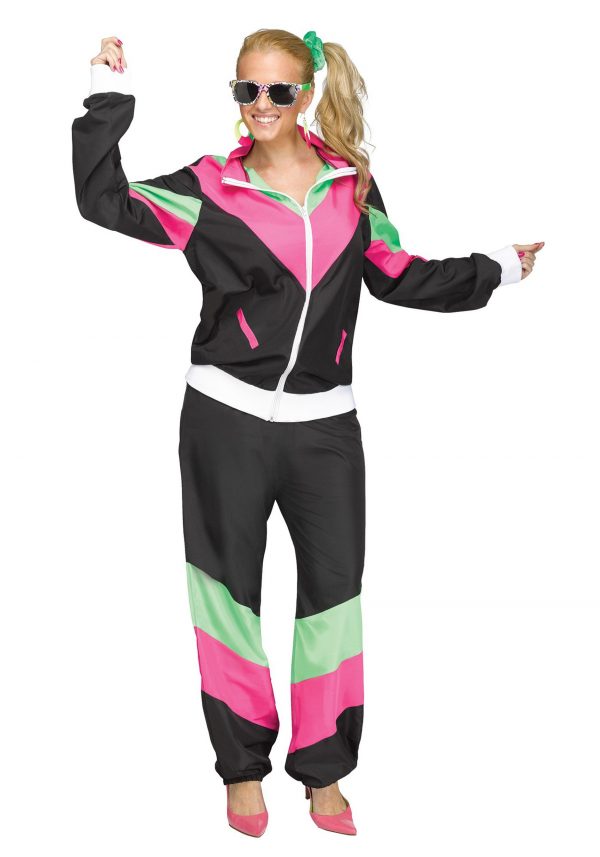 Women's 80's Track Suit Plus Size Costume