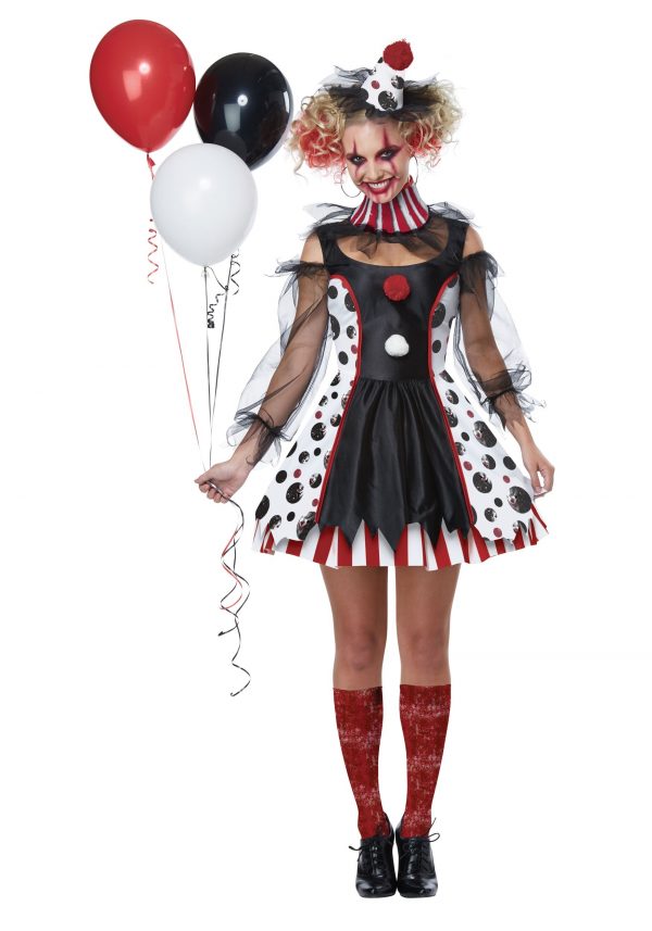 Women's Creepy Clown Costume