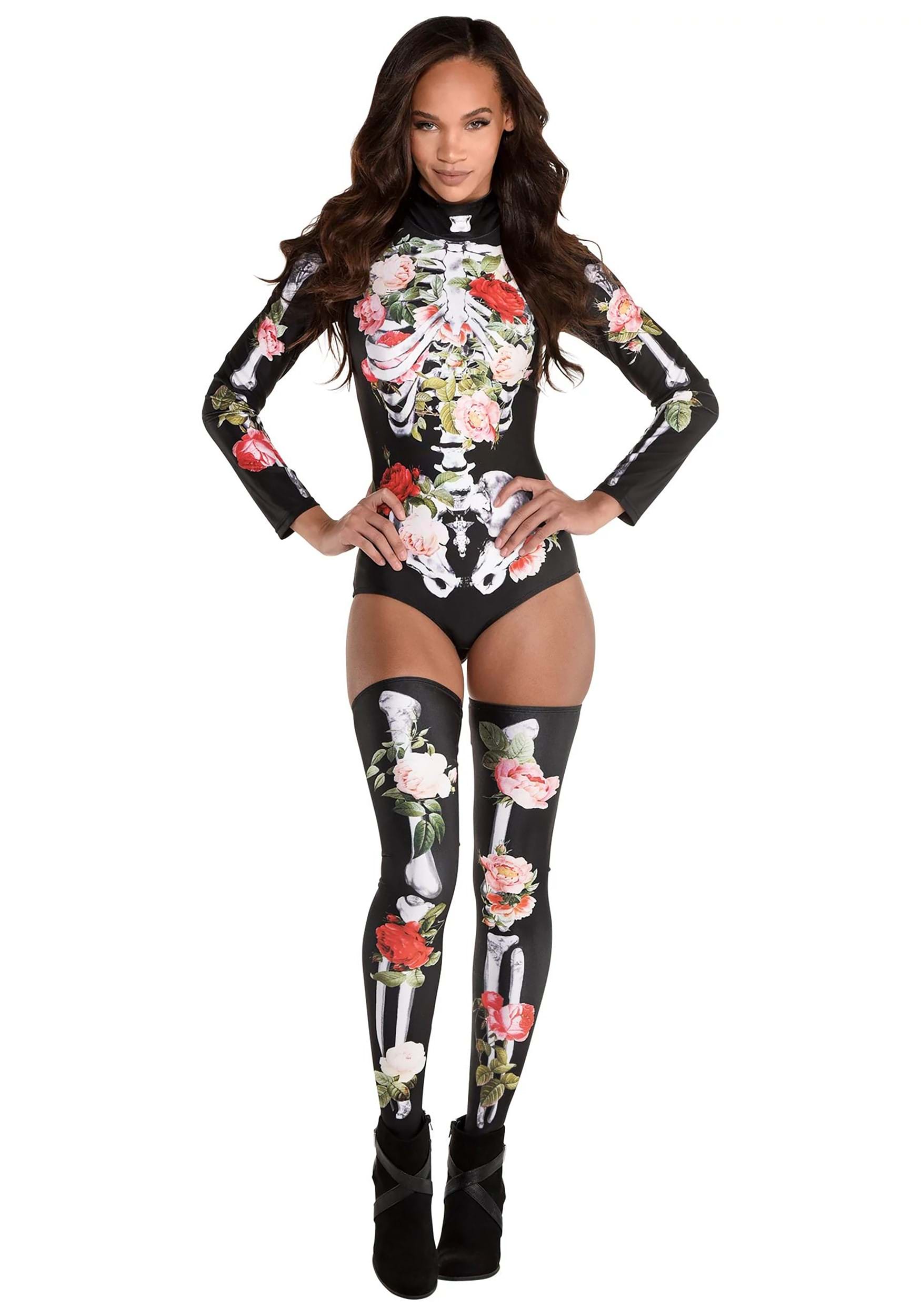 Women’s Floral Skeleton Costume