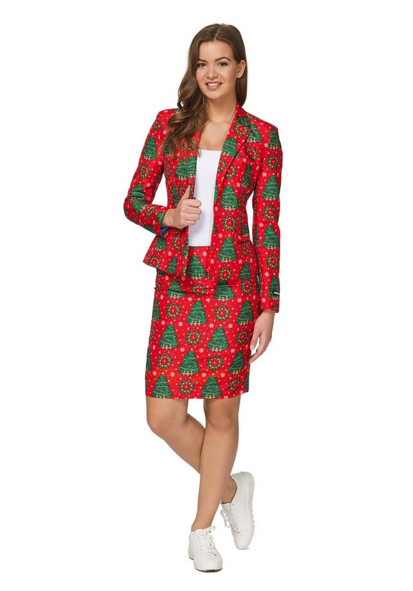 Women's Green Christmas Tree Suitmeister