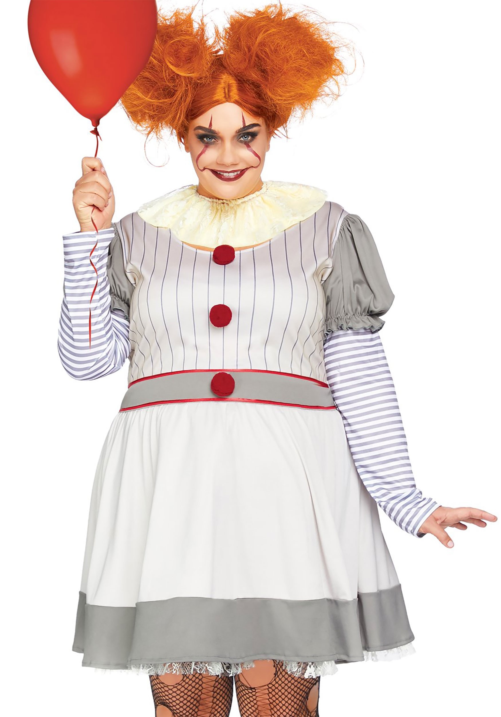 Women’s Plus Creepy Clown Costume