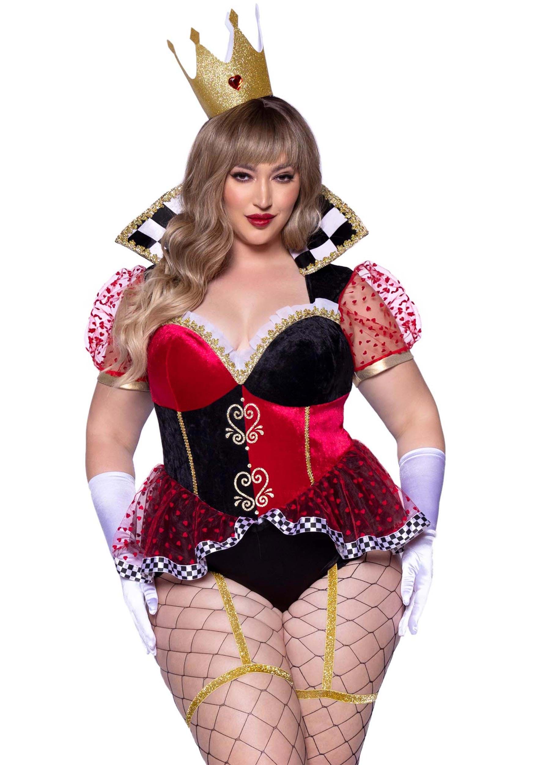 Women’s Sexy Plus Size Royal Queen of Hearts Costume