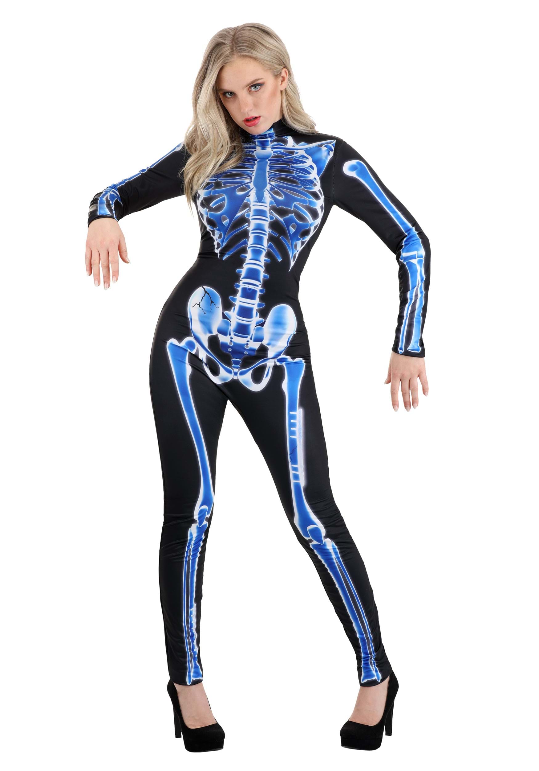Women’s X-Ray Skeleton Jumpsuit Costume